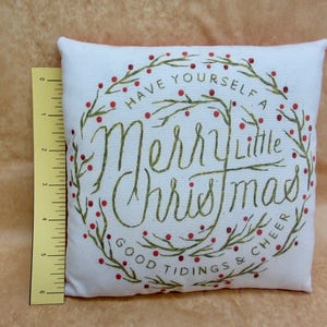 Christmas Pillow Christmas decoration Country Christmas decor Handmade Christmas Primitive Christmas PIllow Holiday Farmhouse image 6