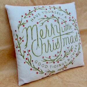 Christmas Pillow Christmas decoration Country Christmas decor Handmade Christmas Primitive Christmas PIllow Holiday Farmhouse image 4