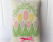 Spring Tulips accent pillow