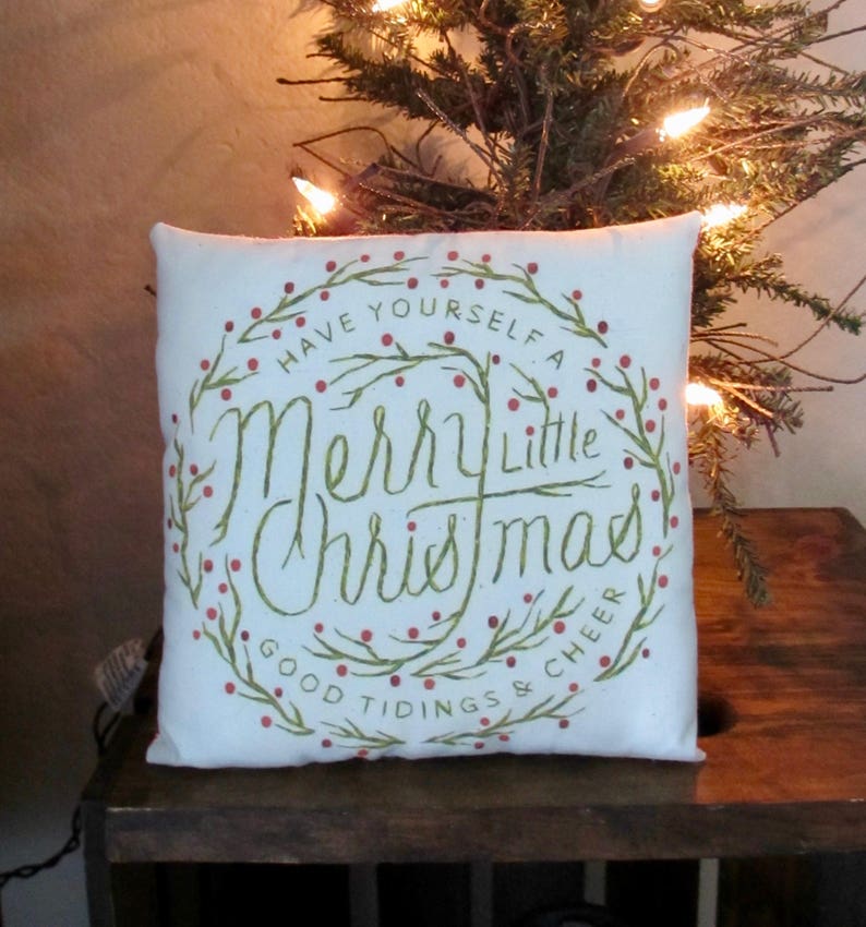 Christmas Pillow Christmas decoration Country Christmas decor Handmade Christmas Primitive Christmas PIllow Holiday Farmhouse image 9