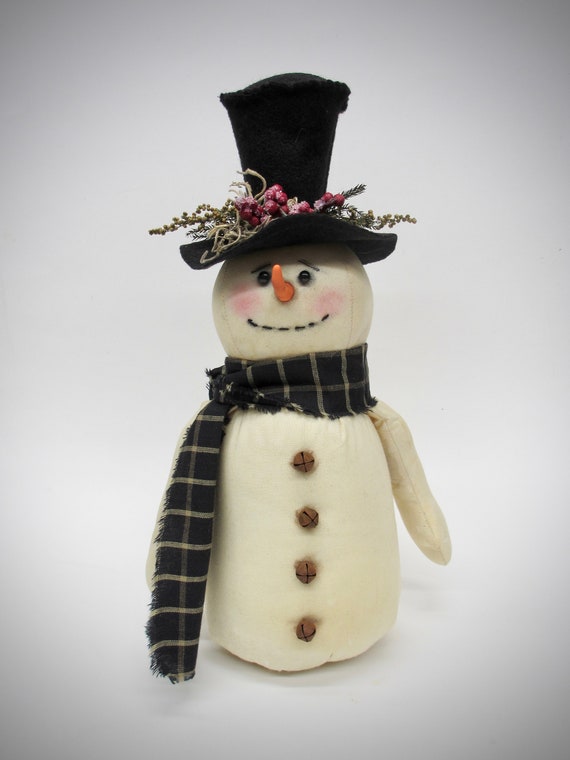 SNOWMAN SIGN Primitive Country Wood Christmas Snowman Winter 18/" Wall Hanging