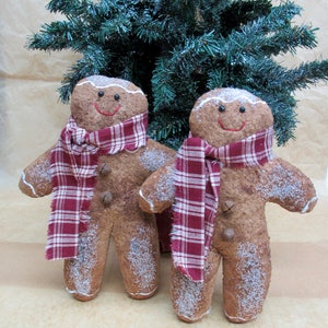 Handmade Fabric Gingerbread Men | Holiday Decor | Gingerbread man | Gingerbread doll | Christmas ornament | Christmas decoration |