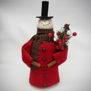 Snowman | Handmade Snowman | Primitive Snowman | Primitive decoration | Winter decoration | Snowman with Coat | Snowman Table centerpiece