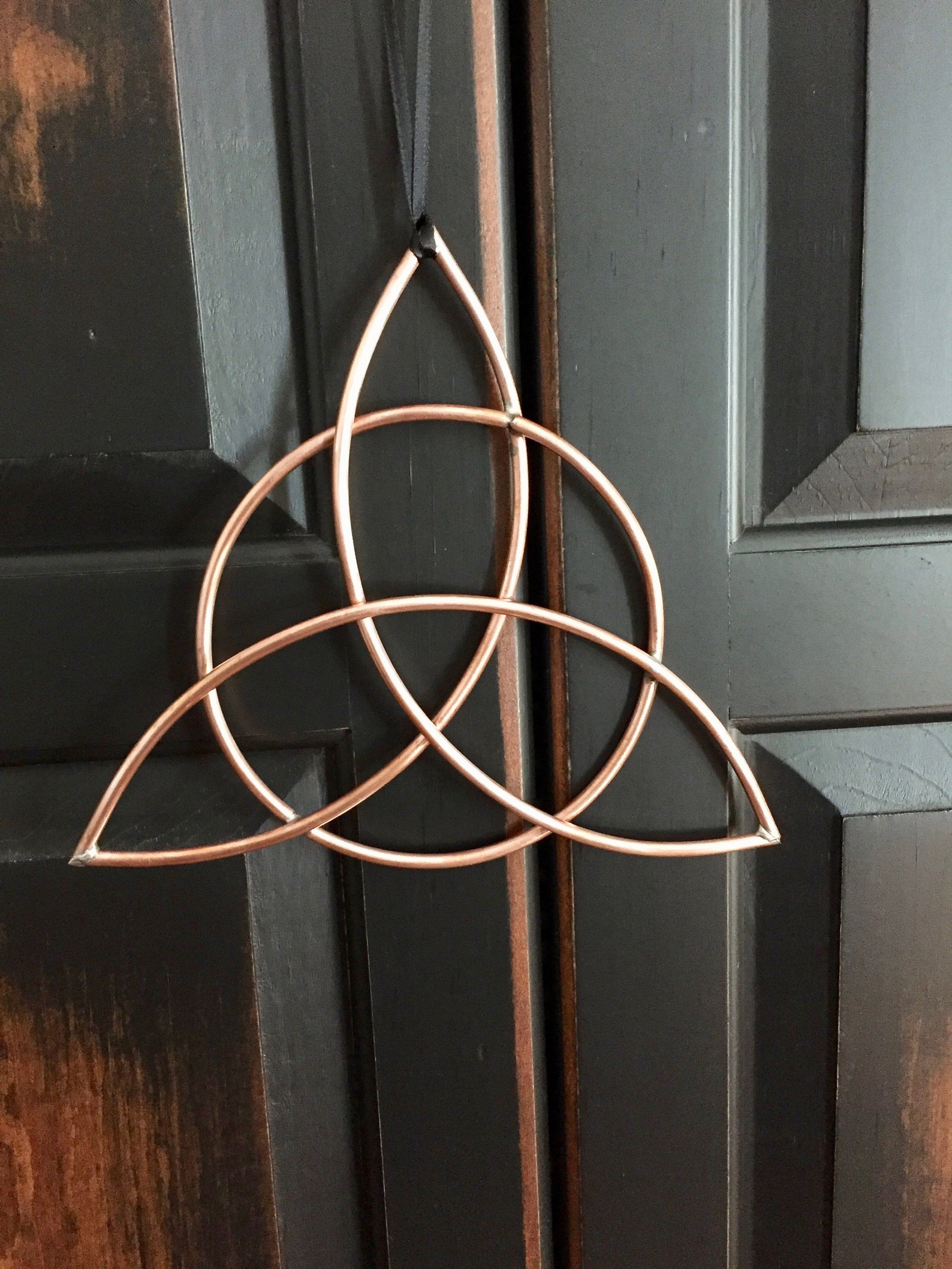 Celtic Trinity Knot Ornament Celtic Home Decor Copper Etsy