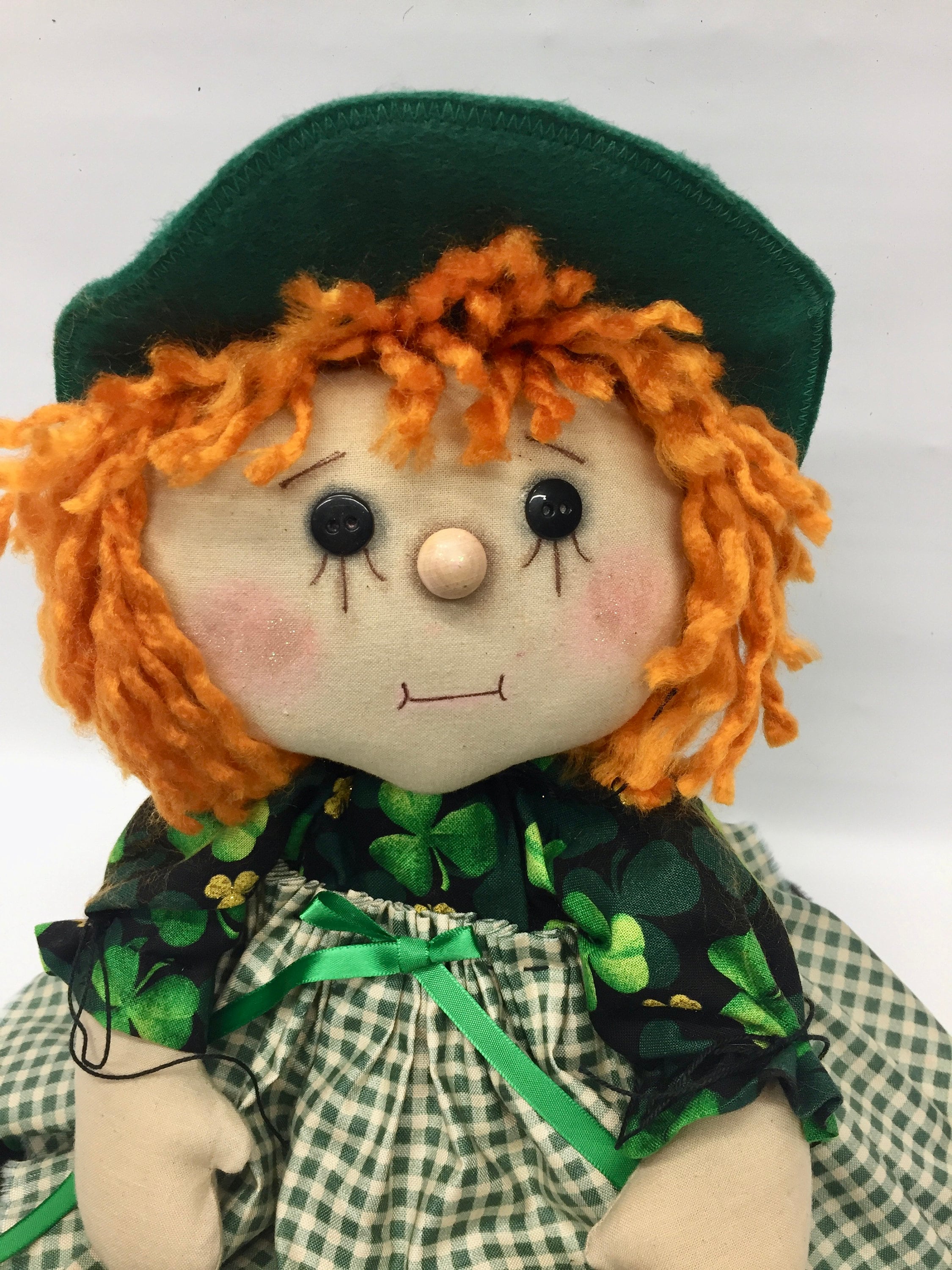 Handmade St. Patrick's Day Rag Doll | Irish Colleen Art Doll - Etsy
