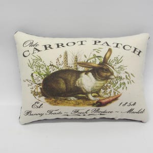 Primitive Rabbit Pillow Tuck | Farmhouse Spring Decor | Bunny tier tray accessory