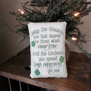 St Patricks Day pillow St. Pattys Day decoration Irish saying Celtic Decor Irish Good Luck Celtic accent piece March 17th image 7