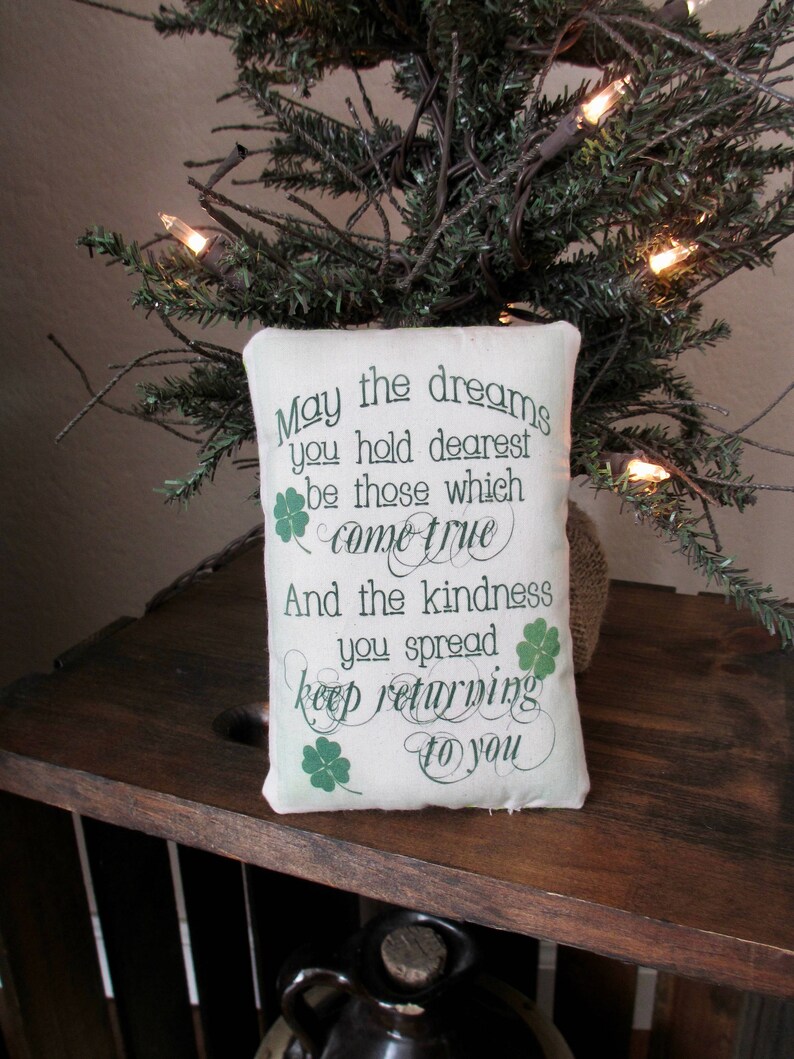 St Patricks Day pillow St. Pattys Day decoration Irish saying Celtic Decor Irish Good Luck Celtic accent piece March 17th image 7