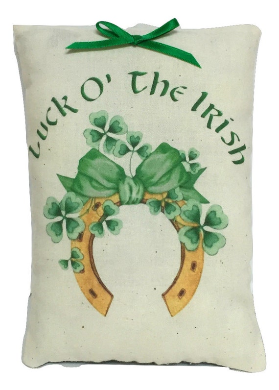 Luck O The Irish Mini Pillow | St. Patricks Day decor | Irish decoration | Lucky Horseshoe | lucky clover | Celtic decor
