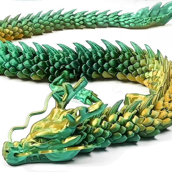 Dragón impreso en 3D de 81 cm (32 pulgadas) en varios colores - ¡Compra 1 y llévate otro gratis!