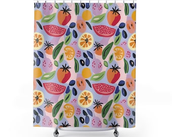 Fruit Shower Curtain, Bathroom Decor