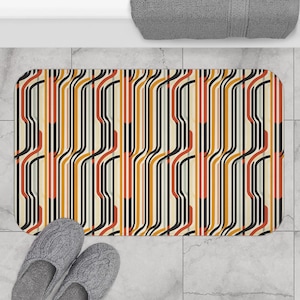 Retro Bath Mat, Bathroom Rug, Shower Mat, Non-Slip Mat, Housewarming Gift