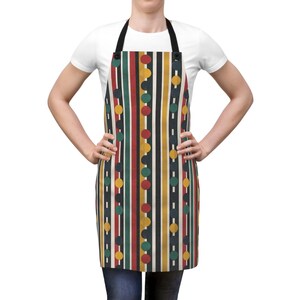 モダンなエプロン、キッチン調理用服装、ミッドセンチュリーモダンシェフカバー、ユニークな料理ギフト