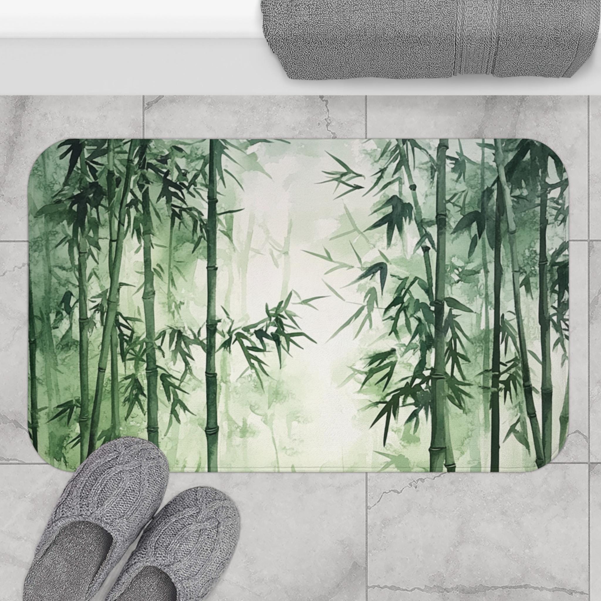 Bambuswald Badematte, rutschfester Duschteppich - Etsy.de