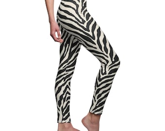 Dameslegging met zebrastrepen, yogabroek