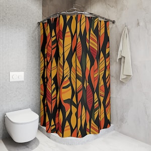 African Print Shower Curtain - Ethnic Bathroom Decor, Colorful Shower Accent, Culture Inspired Shower Curtain, Unique Bathroom Curtain
