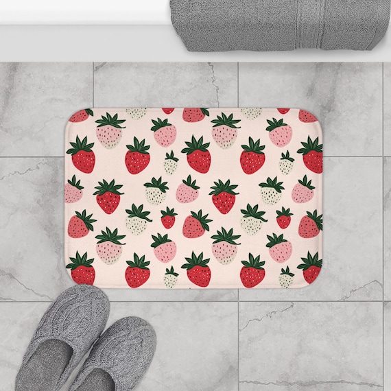 Strawberry Bath Mat, Non-slip Shower Rug - Etsy