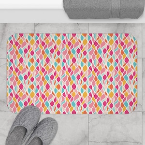 Rainbow Bath Mat, Bathroom Rug, Colorful Shower Mat, Non-Slip Mat, Housewarming Gift