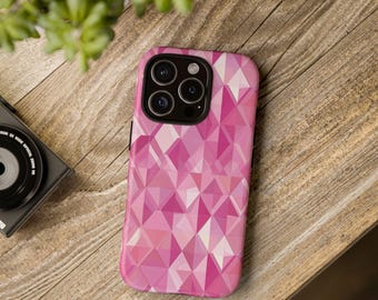 Pink Diamond Mosaic Phone Case, Compatible With iPhone