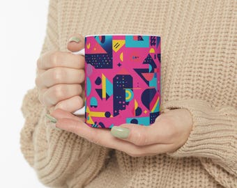 Retro Keramik Tasse, Vintage Kaffeetasse