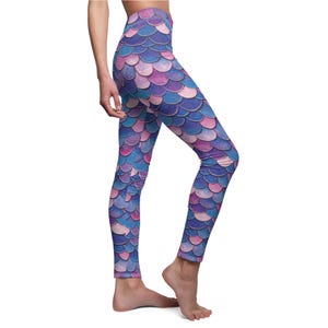 Mermaid Tail Women&#39;s Leggings, Novelty Yoga Pants, Casual Wear, Workout Leggings, Athleisure