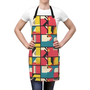 80年代のヴィンテージエプロン、キッチン調理服、レトロなシェフカバー、ユニークな料理ギフト