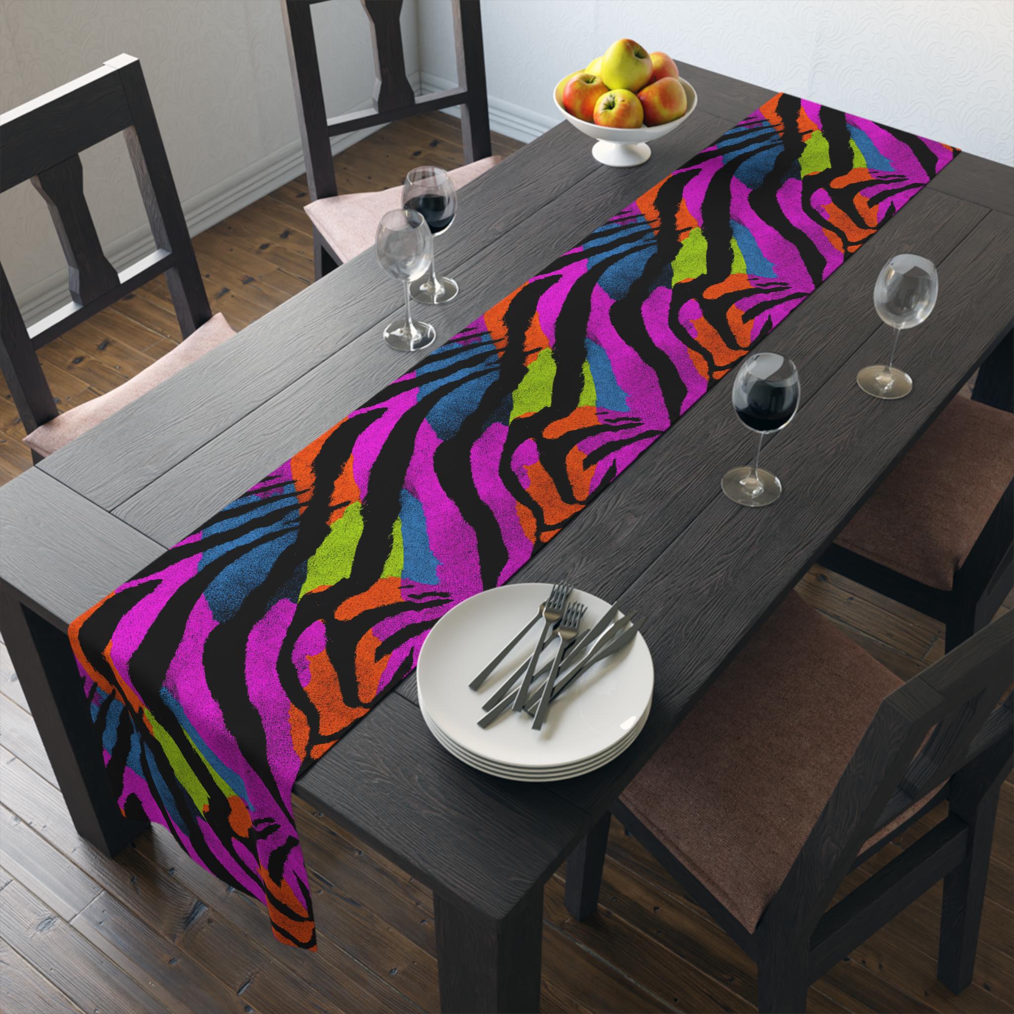 Zebra Print Table Runner, Kitchen Linens - Etsy Israel