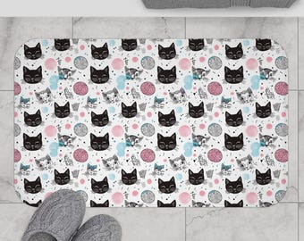 Katzenliebhaber Badematte, rutschfester Duschteppich