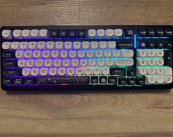 Anpassat trådlöst mekaniskt tangentbord med 99 tangenter – PBT-tangenter med rymdtema