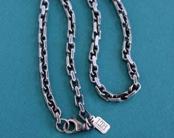 Mens Heavy Sterling Silver Chain Necklace