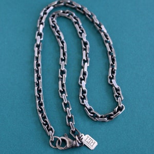 Mens Heavy Sterling Silver Chain Necklace image 1