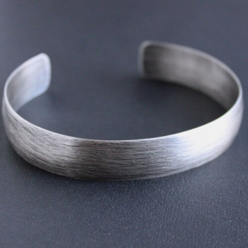 Mens Cuff Bangle Bracelet Oxidized Sterling Silver Etsy