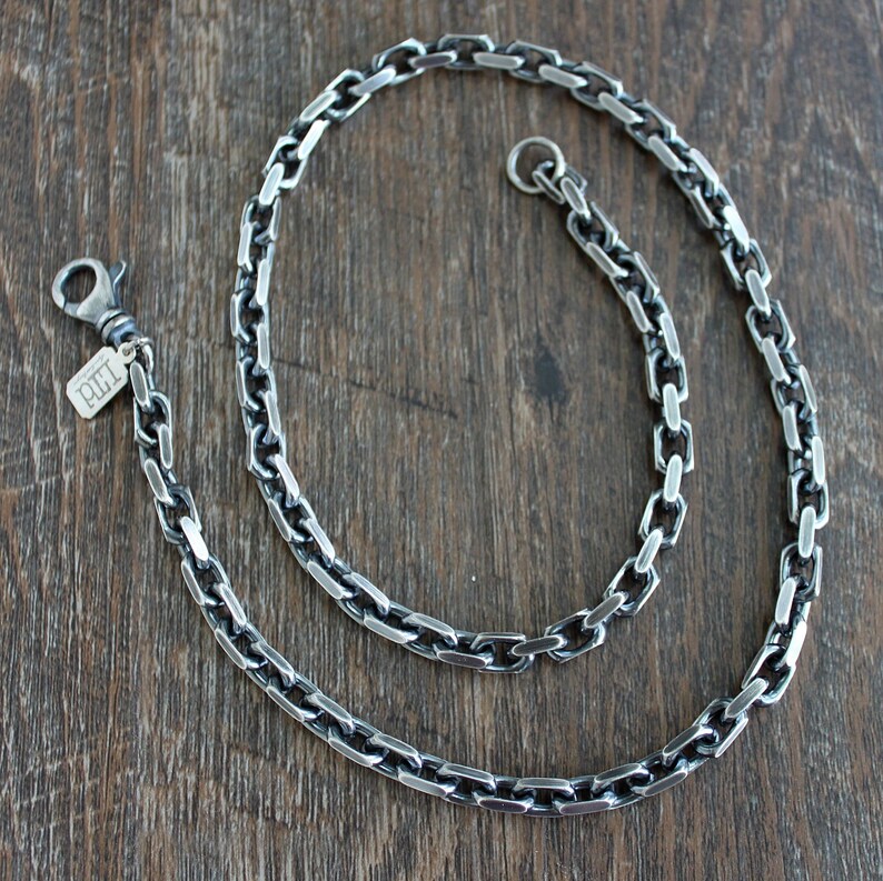 Mens Heavy Sterling Silver Chain Necklace image 2