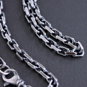 Mens Heavy Sterling Silver Chain Necklace image 4