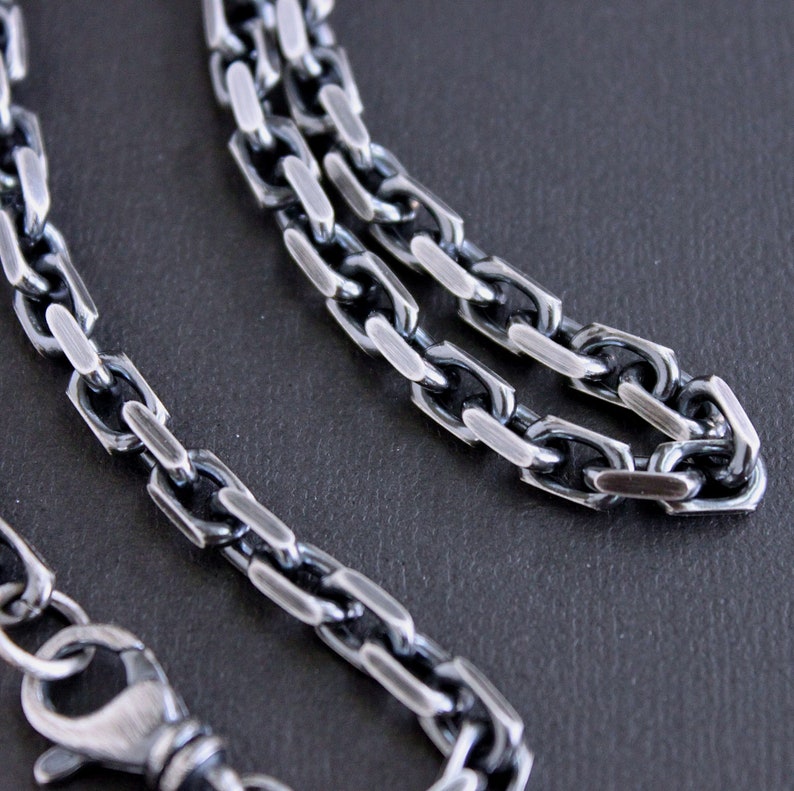 Mens Heavy Sterling Silver Chain Necklace image 4