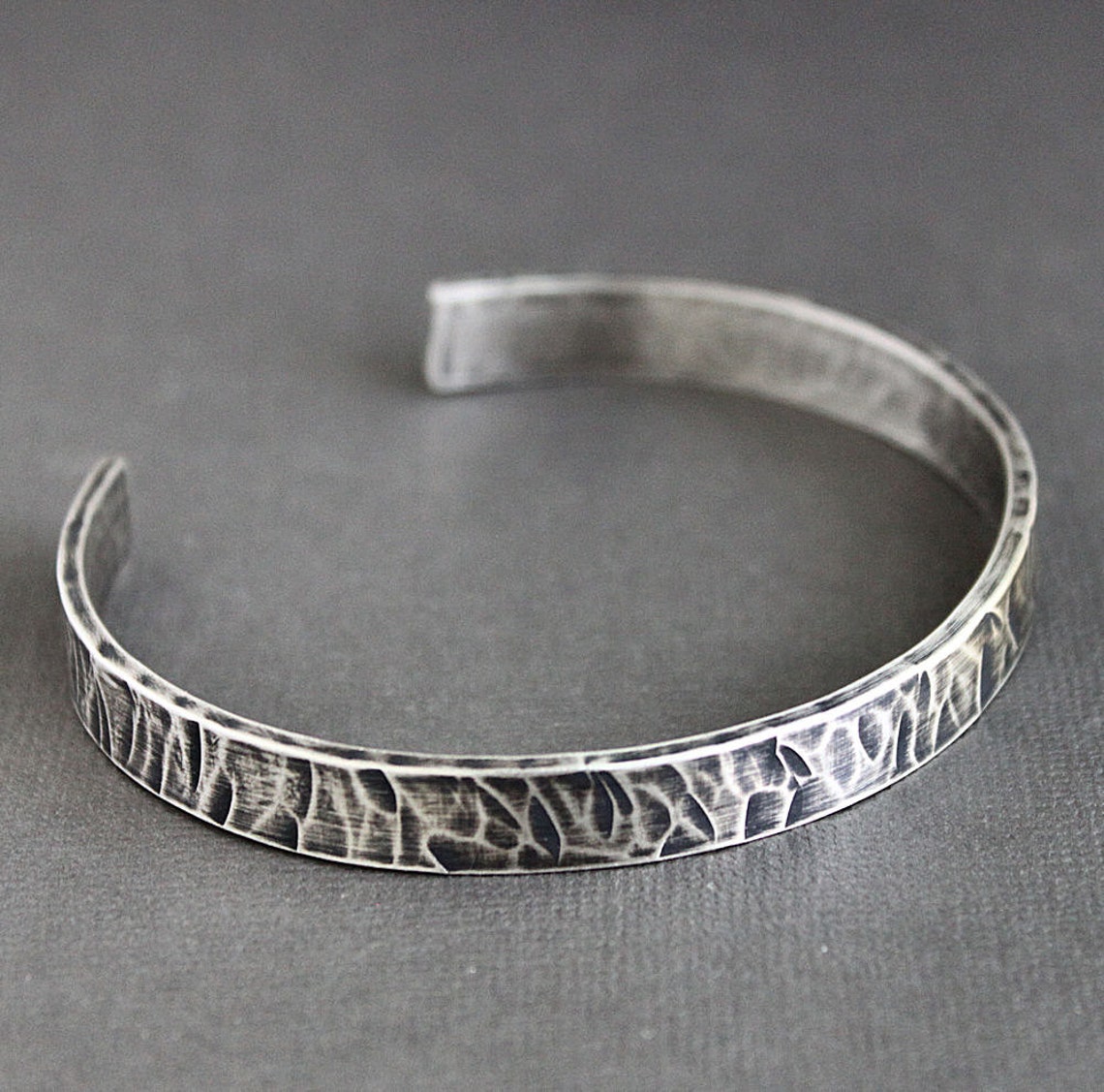 Reserved Mens Thick Silver Rustic Cuff Bracelet Handmade Etsy
