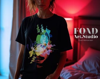 Black Cotton T-Shirt, "You" Persian Calligraphy Art