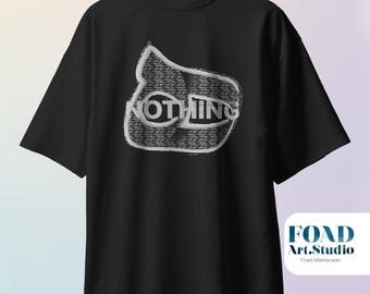 Nothingness - Unisex organic oversized high neck t-shirt