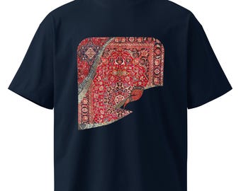 Oversized Organic Cotton T-Shirt | Vintage Carpet Art Print