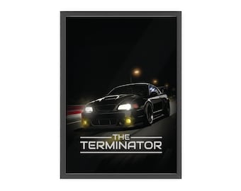 MUSTANG COBRA NACHTRITT FAHRT Poster | Muskelauto-Wandkunst | Vintage Automobiles Poster | Auto Poster | Garage Wand Dekor Geschenk