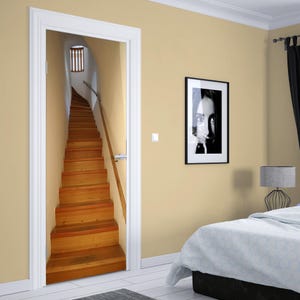 Staircase Door Mural: 3D Self-Adhesive Vinyl Decal