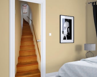 Staircase Door Mural: 3D Self-Adhesive Vinyl Decal