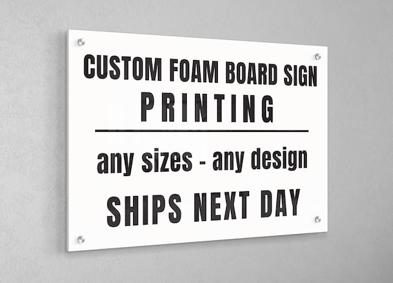 Custom Foam Board Sign Printing: Photo, Wedding, Event