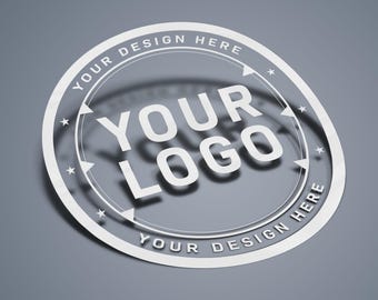 Pegatinas personalizadas con logotipo transparente: troqueladas, impermeables y transparentes.