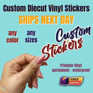 Op maat gemaakte gestanste vinylstickers: logo, waterdicht