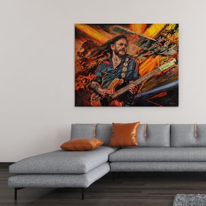 LEMMY KILMISTER ORIGINAL Wall Art Canvas Print, Heavy Metal Culture, Canvas Prints, Fine Art Prints, Wall Art, Various Sizes