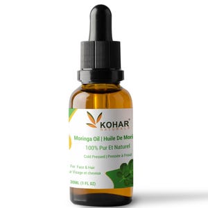 100% Natural Cold Pressed Moringa Seed Carrier Oil for Skin & Hair. Hexane Free, Paraben - Phthalate Free, Vegan and Kosher Certified. 30 ml