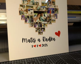 Fotogeschenk personalisiert, dein Foto auf Metall, Wandbild aus Aluminium zur Hochzeit | Individueller Foto-Metalldruck