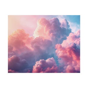 Radiant Sky Dreams - Sunset Cloud Wall Art, Ethereal Skyscape, Aesthetic Wall Decor, Nature Lover, Bedroom Vibes, Cloudy Skies Wall Art