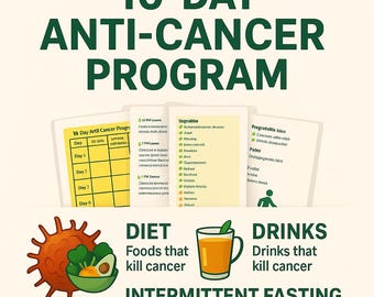 10-Day Anti-Cancer Meal Plan PDF · Immune Boost · Intermittent Fasting · Cancer Prevention Foods & Drinks · Wellness Tracker